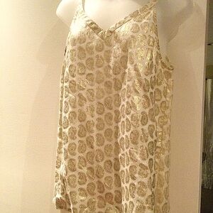 Camisole - Metallic, Golden Paisley